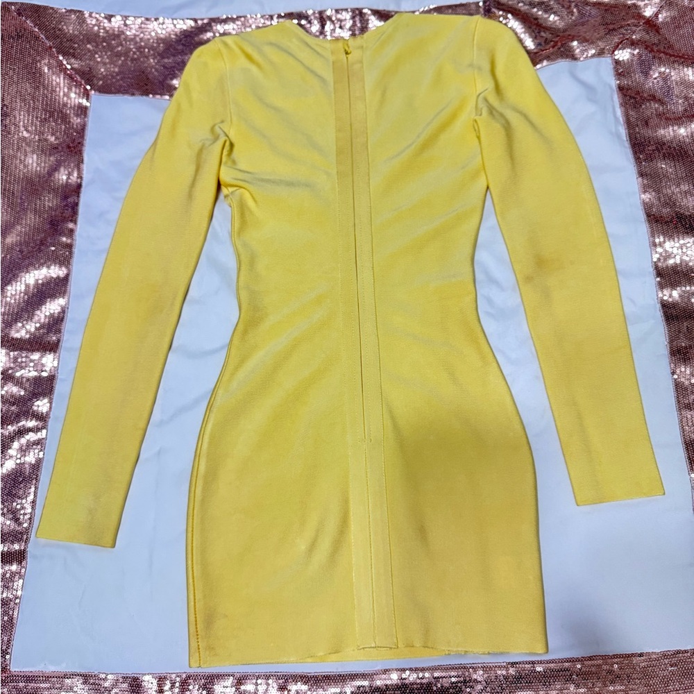 House Of CB Giacomina Elegant Yellow Bandage Dress - Picture 9 of 17